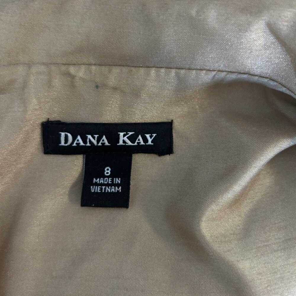 Dana Kay Metallic Gold Evening Formal Jacket Blazer Size 8 - Picture 3 of 7